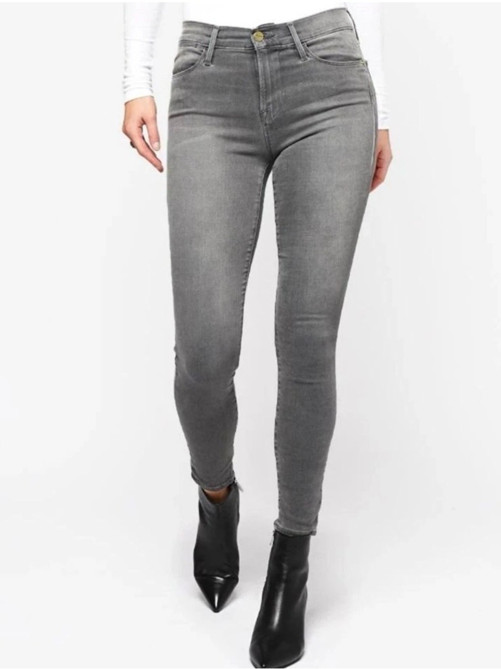 Frame Denim Le High Skinny Gray Jeans Size 29